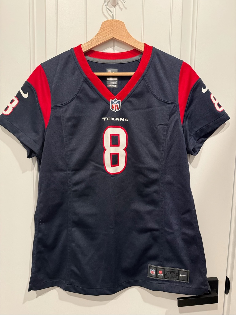 Nike Houston Texans #8 Navy & Red Women's Football Jersey